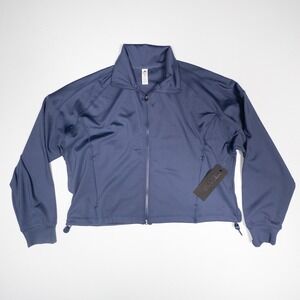Velocity Lexington Jacket Full Zip‎ Athletic Cropped Blue Womens Medium MSRP $78